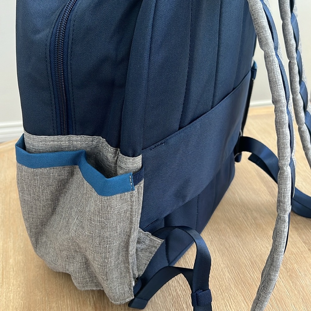 STATE Bags Kane Kids Double Pocket Backpack Navy Gray - Picture 6 of 9